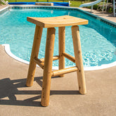 Dundalk LeisureCraft 30" Saddle Seat Bar Stool - Clear Coated CT1460C